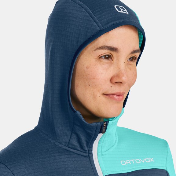 ORTOVOX FLEECE LIGHT GRID HOODED JKT W Hoodies ORTOVOX